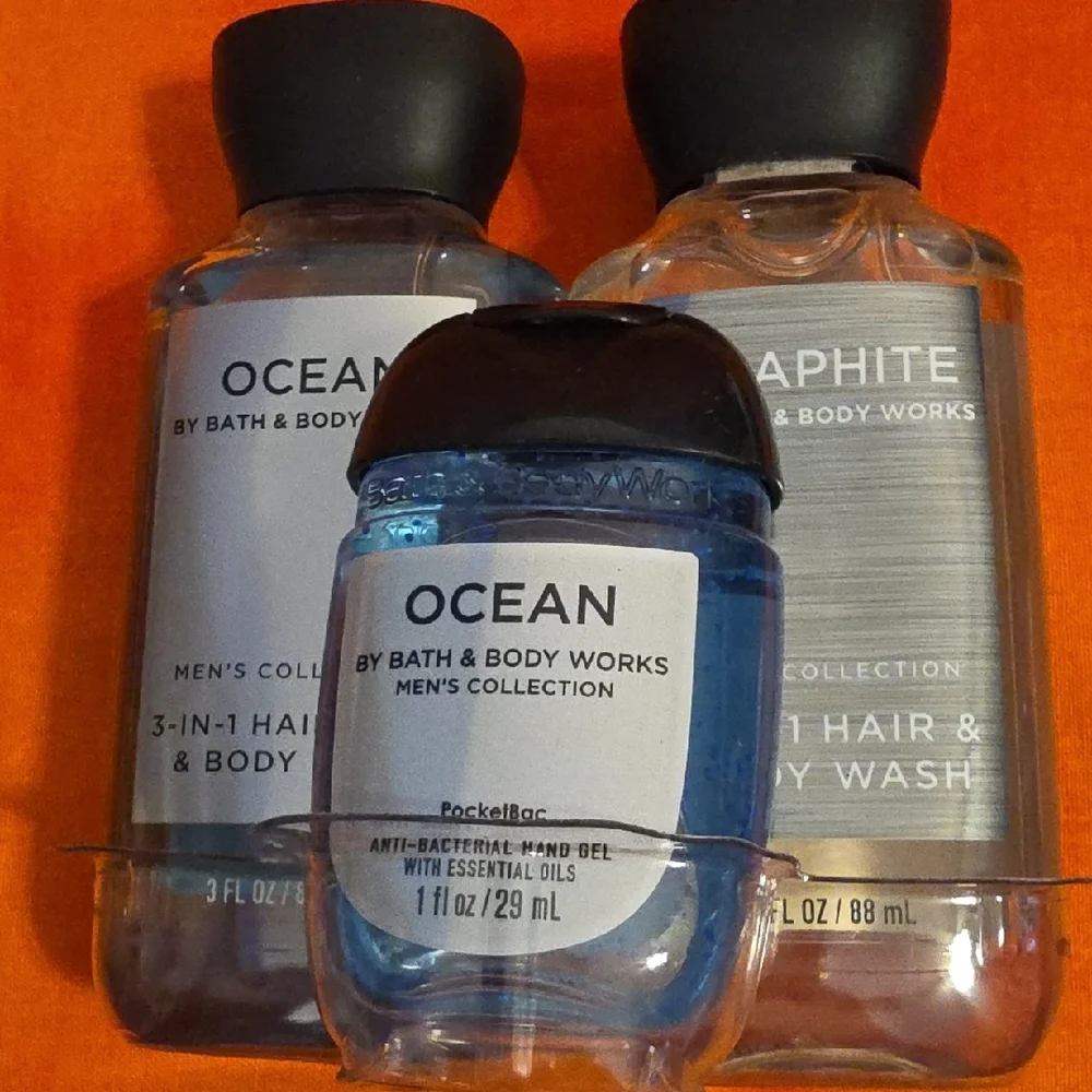 Bath & Body Works Ocean and Graphite Gift Set New